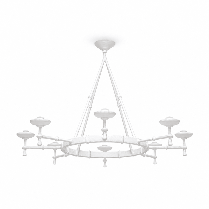 Lampadario Chalice in gesso con struttura scultorea