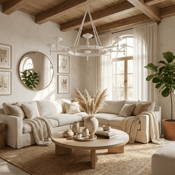 Lampadario Chalice in gesso con struttura scultorea
