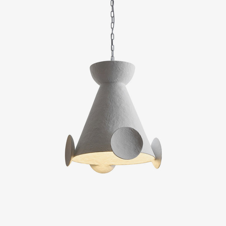 Sculptural lampada a sospensione in cono di gesso