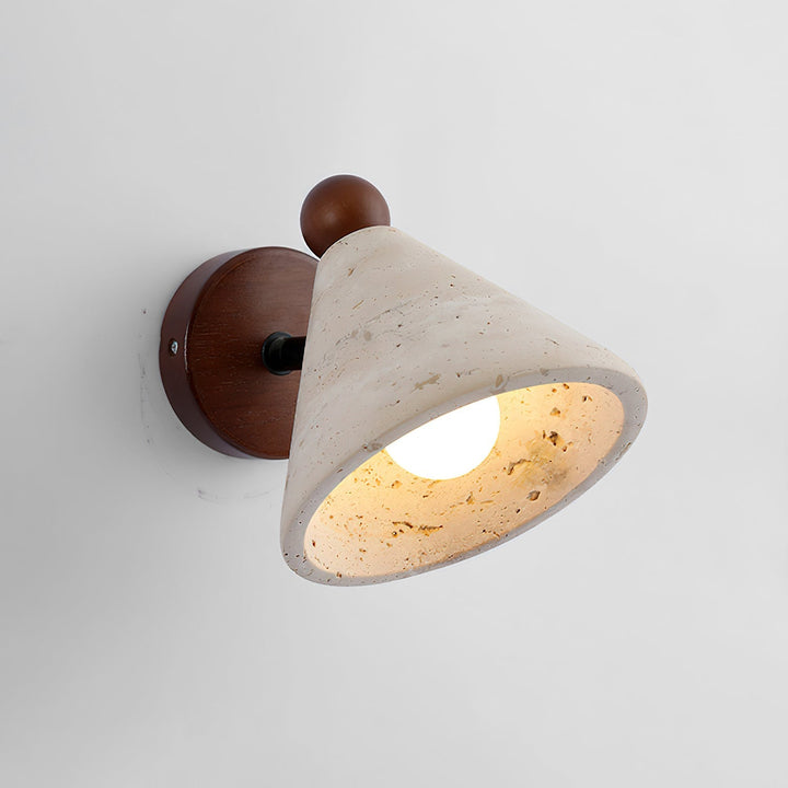 Basil travertino lampada da parete