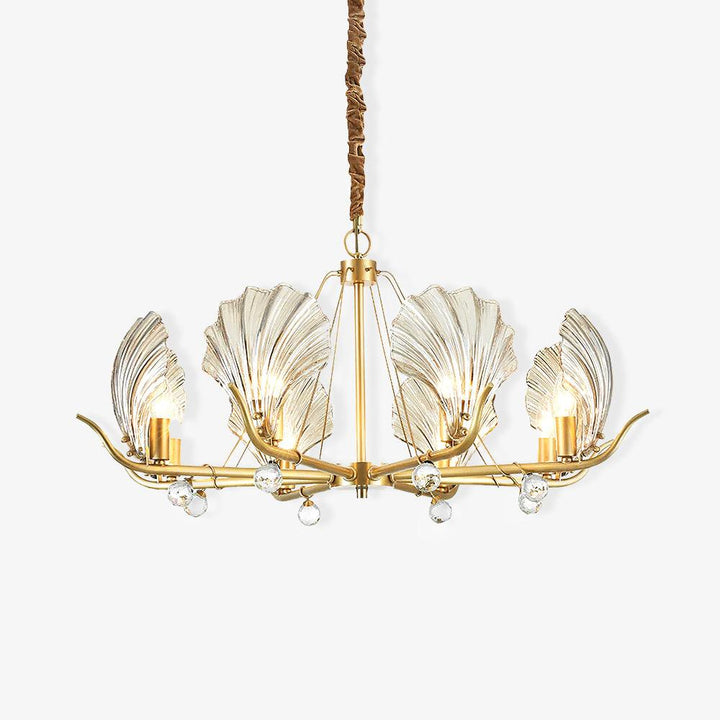 Luxereon lampadario Cristallo foglia rame
