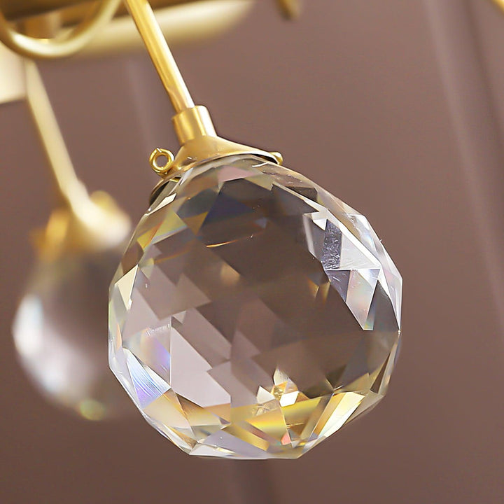 Luxereon lampadario Cristallo foglia rame