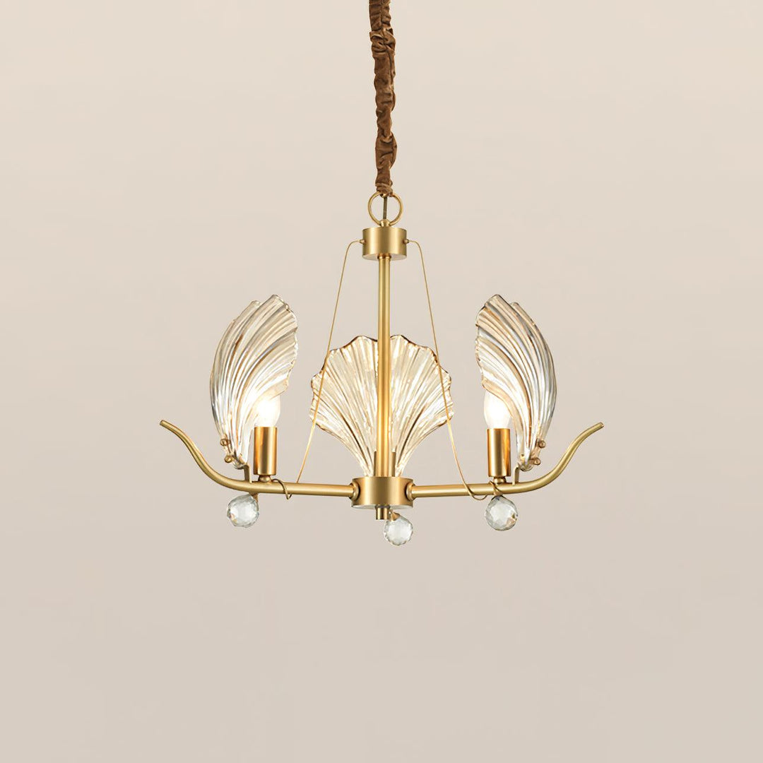 Luxereon lampadario Cristallo foglia rame