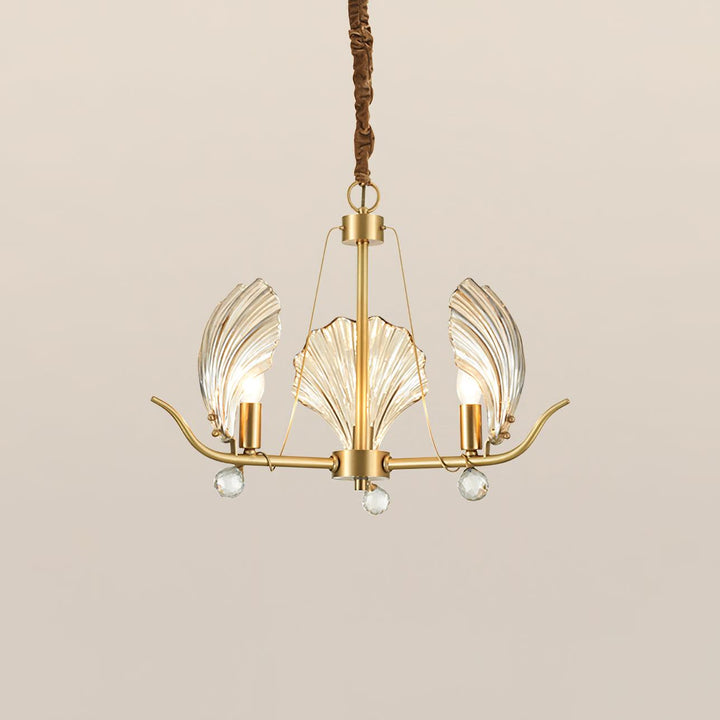 Luxereon lampadario Cristallo foglia rame