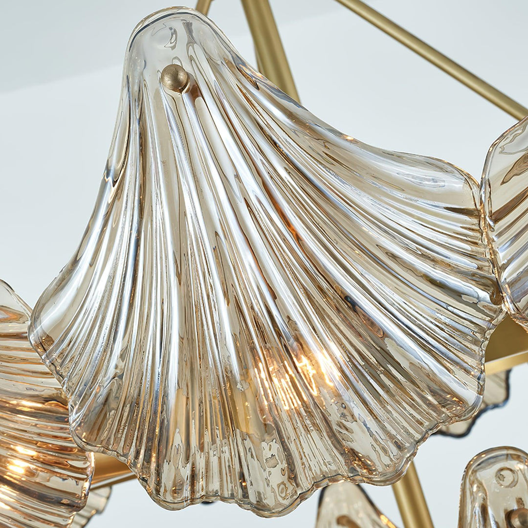 Luxereon lampadario Cristallo foglia rame