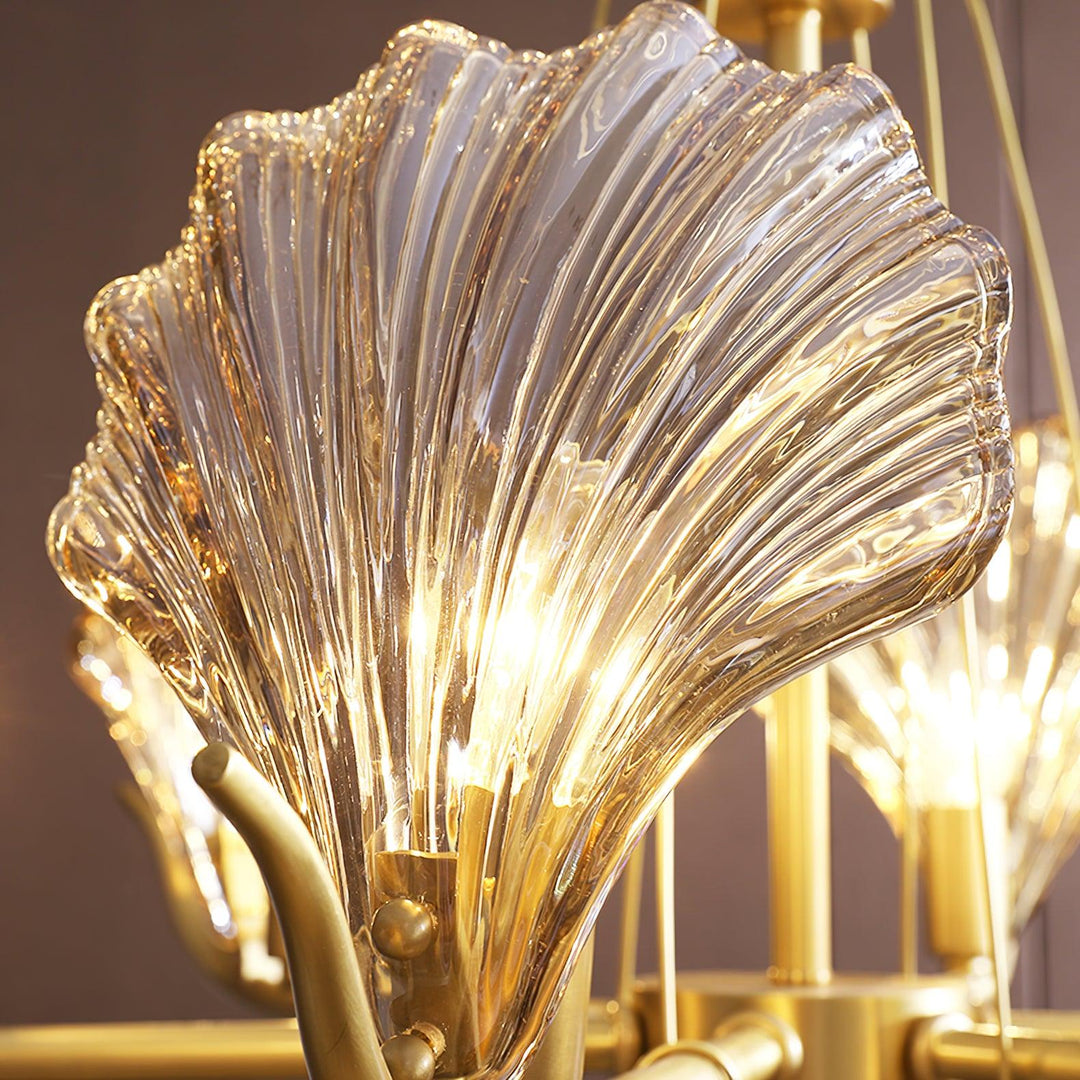 Luxereon lampadario Cristallo foglia rame