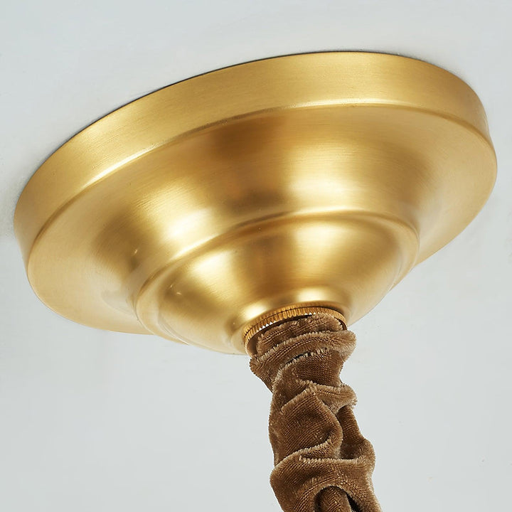 Luxereon lampadario Cristallo foglia rame
