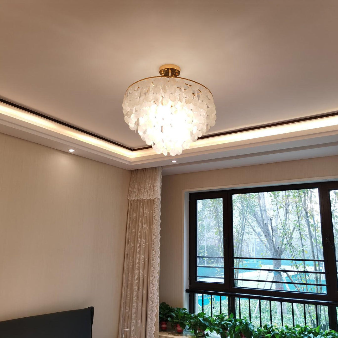 Esileth lampadario Guscio Postmoderno lusso con Sonagli a Vento