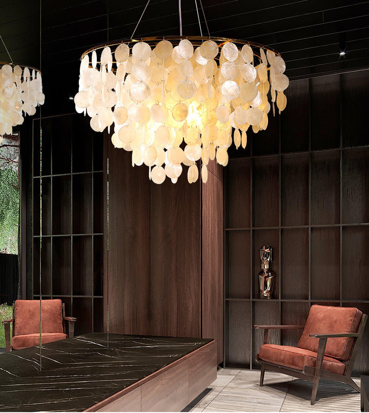 Esileth lampadario Guscio Postmoderno lusso con Sonagli a Vento