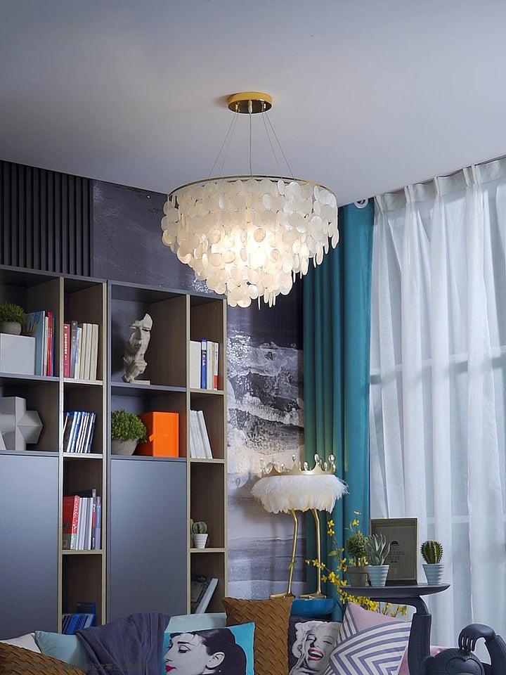 Esileth lampadario Guscio Postmoderno lusso con Sonagli a Vento