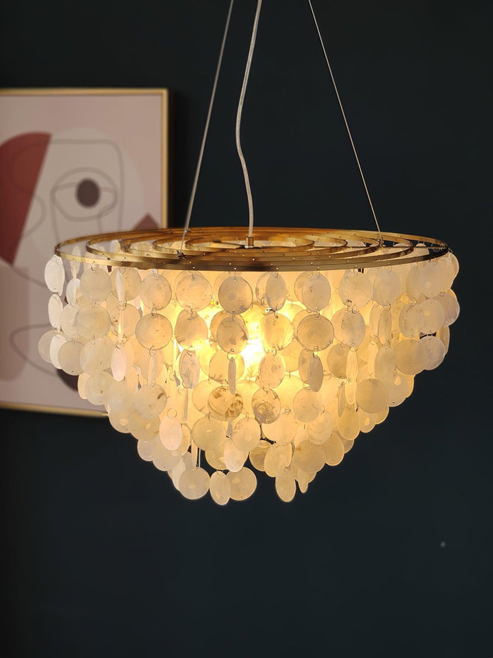 Esileth lampadario Guscio Postmoderno lusso con Sonagli a Vento