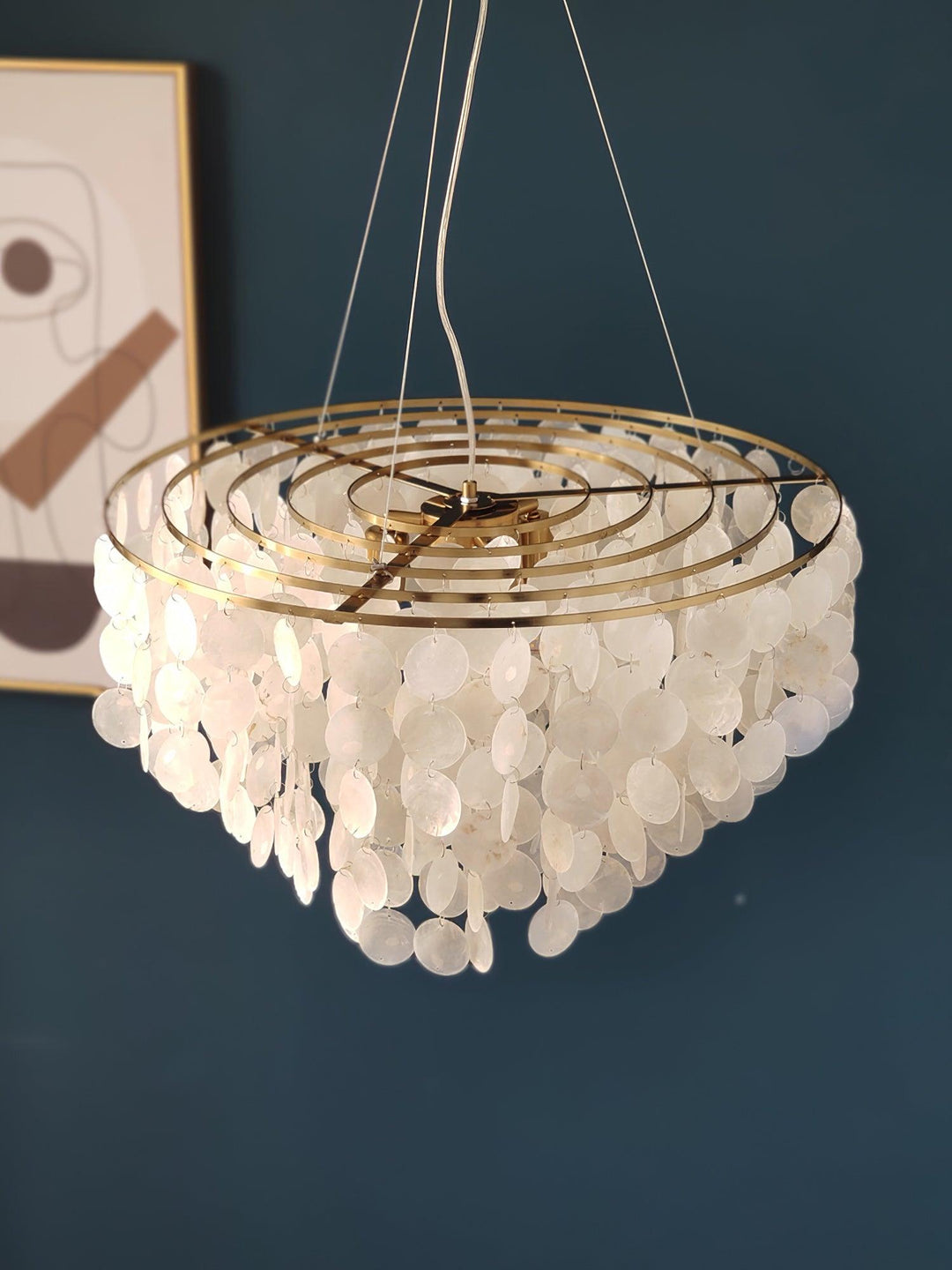Esileth lampadario Guscio Postmoderno lusso con Sonagli a Vento