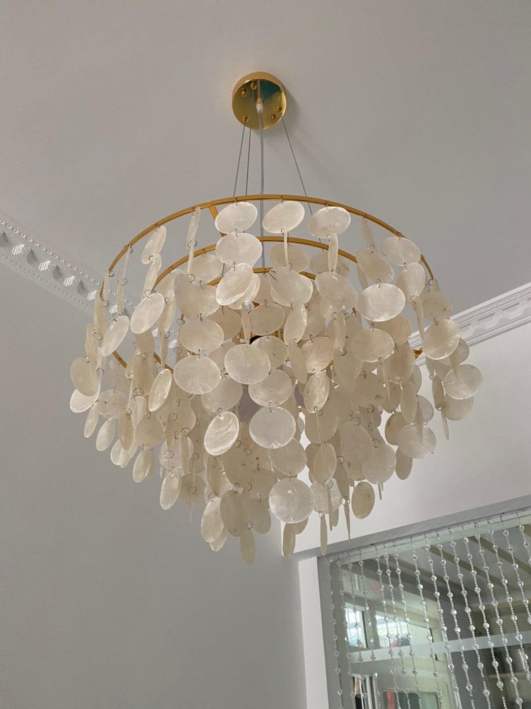 Esileth lampadario Guscio Postmoderno lusso con Sonagli a Vento