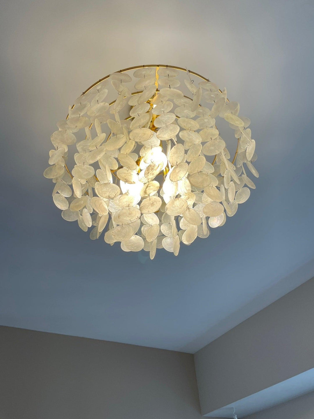 Esileth lampadario Guscio Postmoderno lusso con Sonagli a Vento