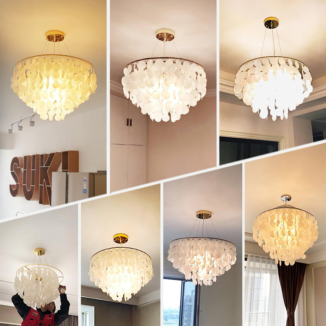 Esileth lampadario Guscio Postmoderno lusso con Sonagli a Vento