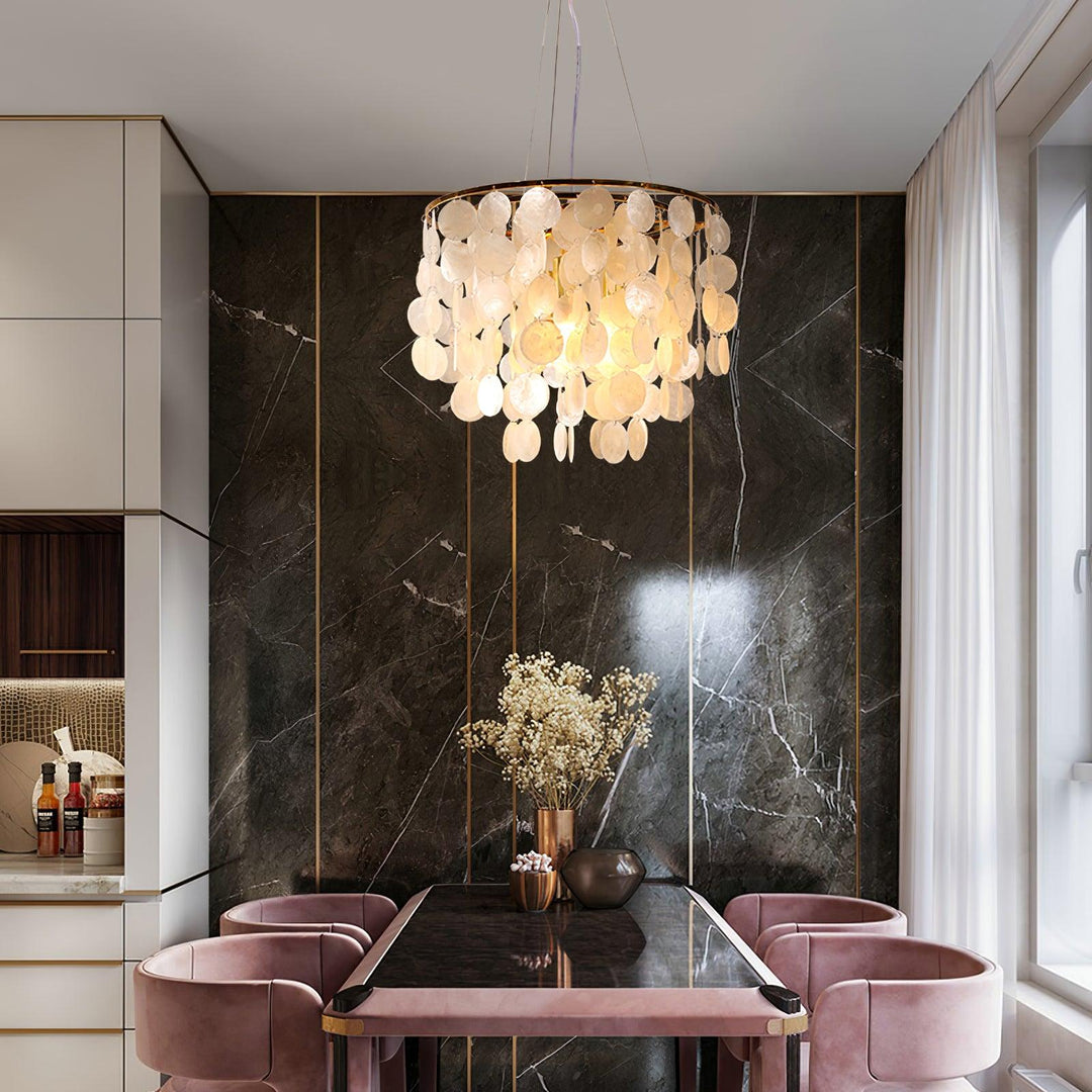 Esileth lampadario Guscio Postmoderno lusso con Sonagli a Vento