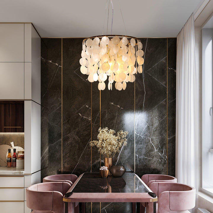 Esileth lampadario Guscio Postmoderno lusso con Sonagli a Vento