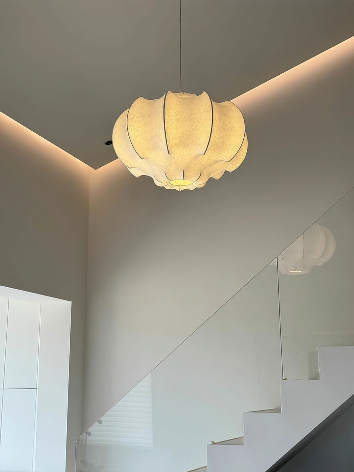 Vaelorin lampada a sospensione Sableth Silken Lotus in Seta