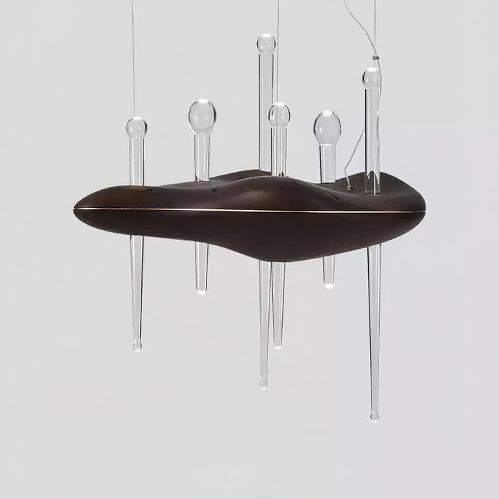 Umare lampada a sospensione Whimsical in legno e vetro
