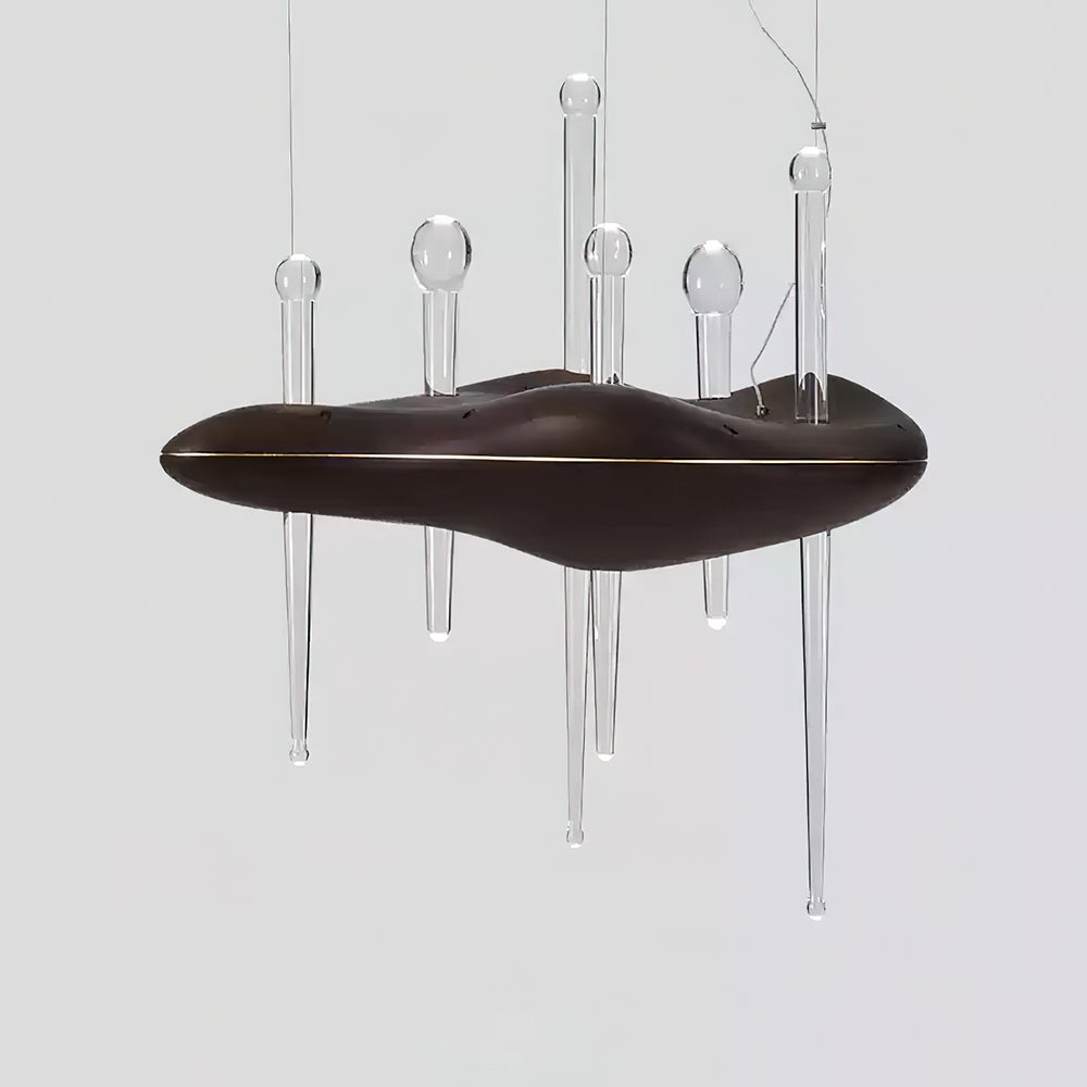Umare lampada a sospensione Whimsical in legno e vetro