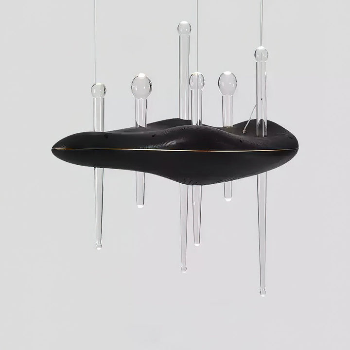 Umare lampada a sospensione Whimsical in legno e vetro