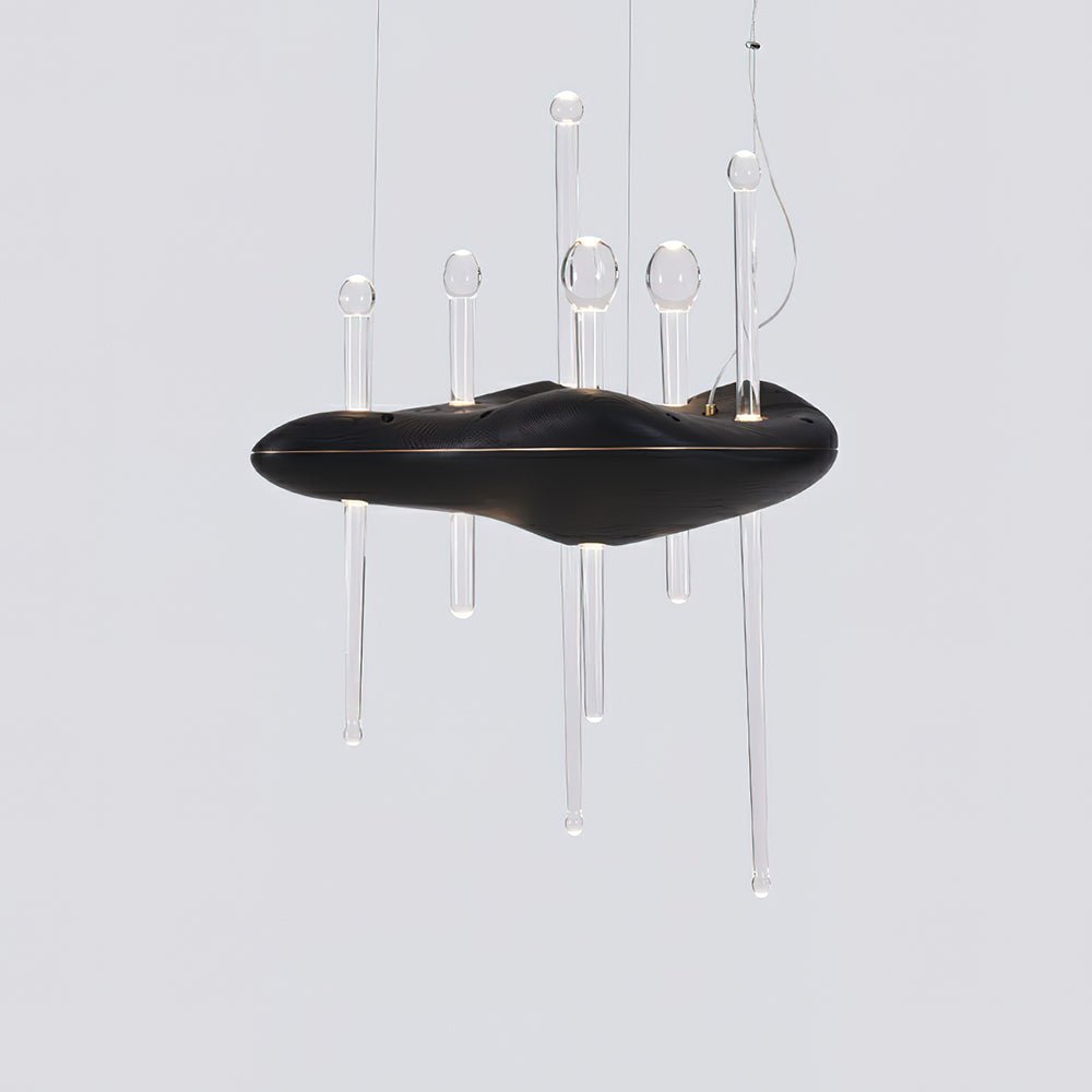 Umare lampada a sospensione Whimsical in legno e vetro