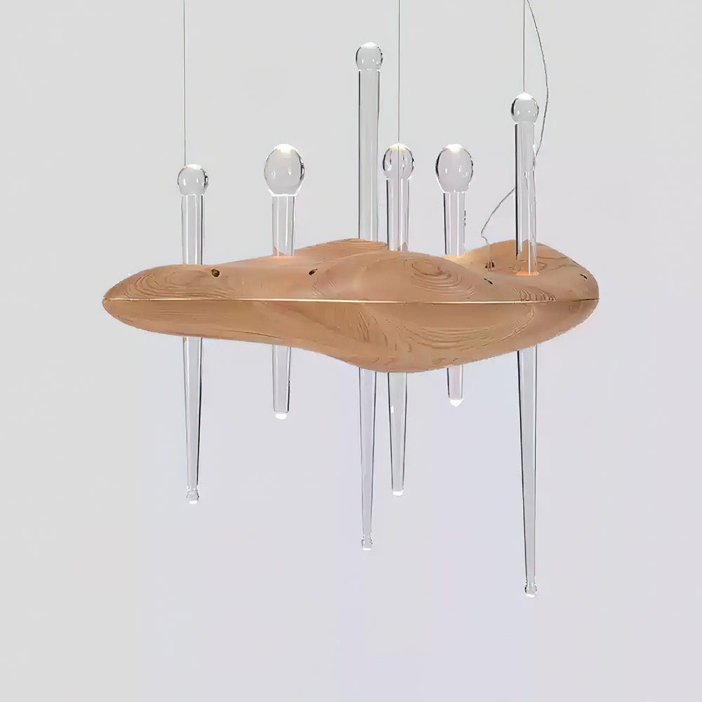 Umare lampada a sospensione Whimsical in legno e vetro