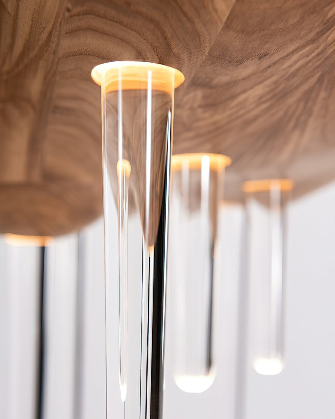 Umare lampada a sospensione Whimsical in legno e vetro