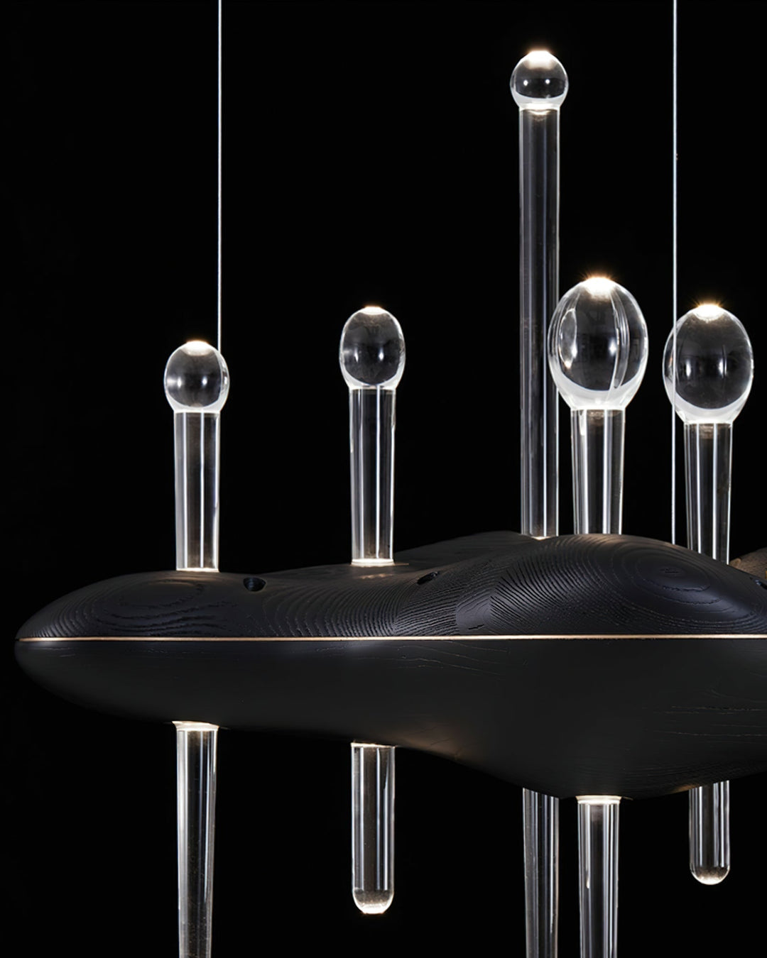 Umare lampada a sospensione Whimsical in legno e vetro