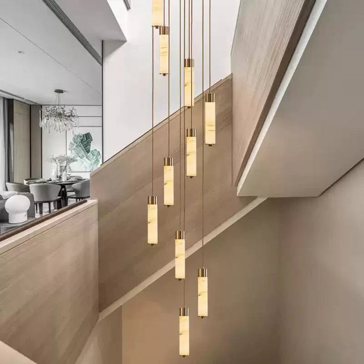 Aveneira lampadario colonna in alabastro
