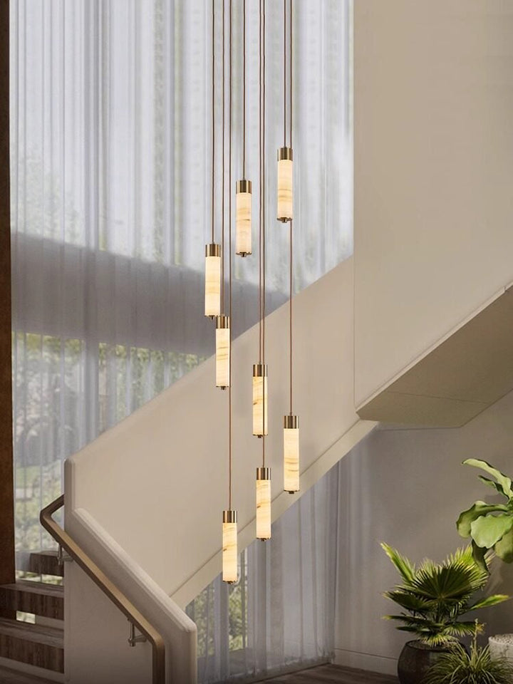 Aveneira lampadario colonna in alabastro
