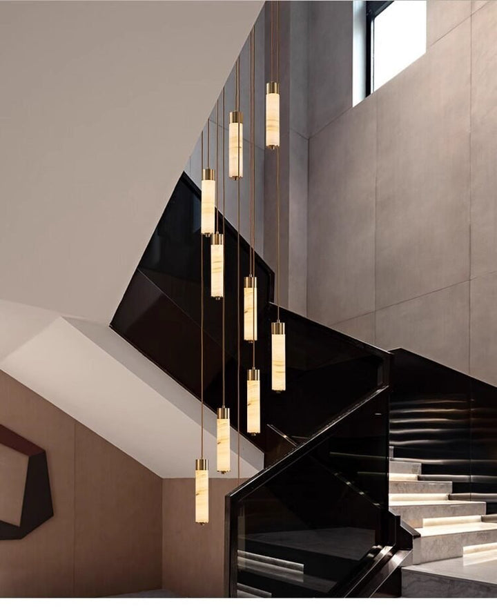 Aveneira lampadario colonna in alabastro