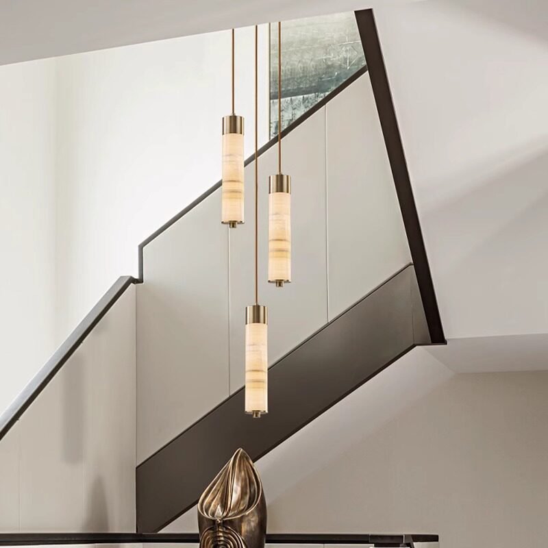 Aveneira lampadario colonna in alabastro