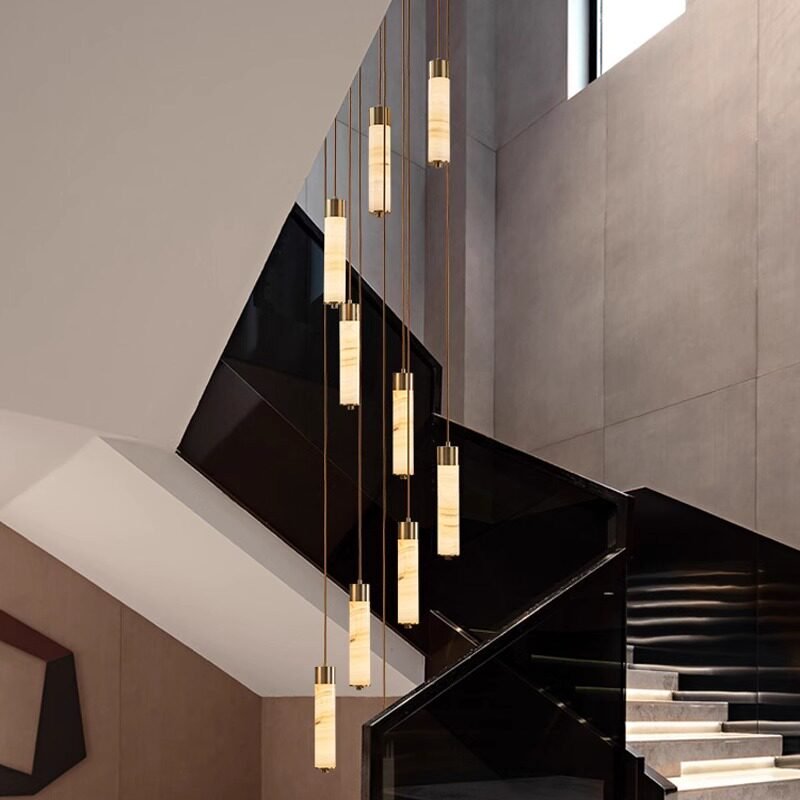 Aveneira lampadario colonna in alabastro
