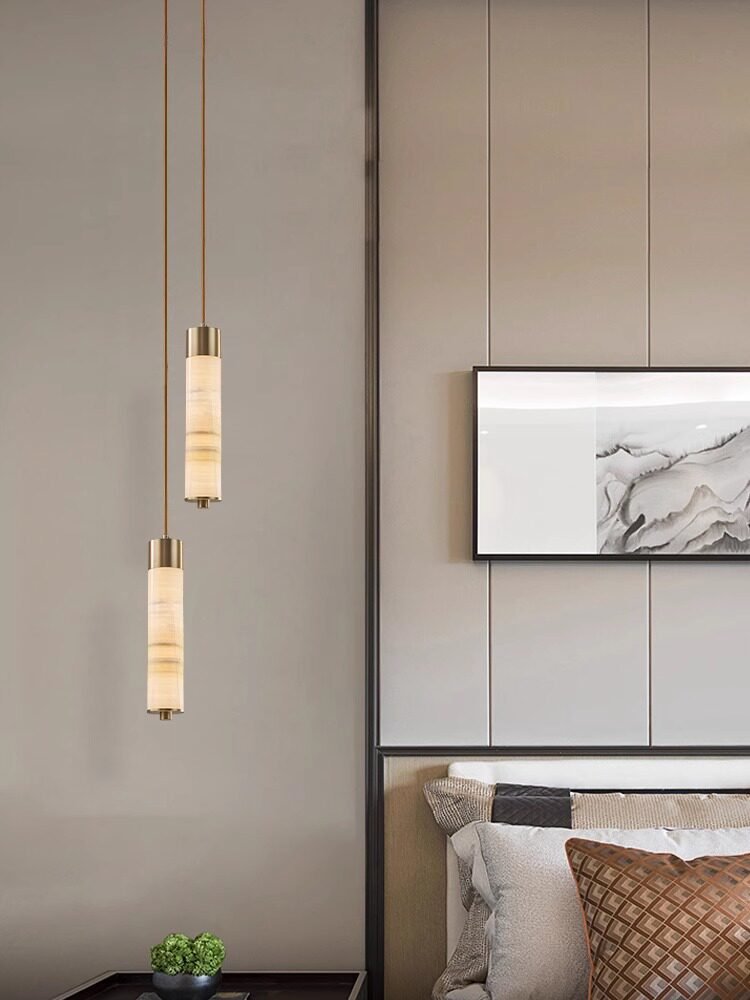 Aveneira lampadario colonna in alabastro
