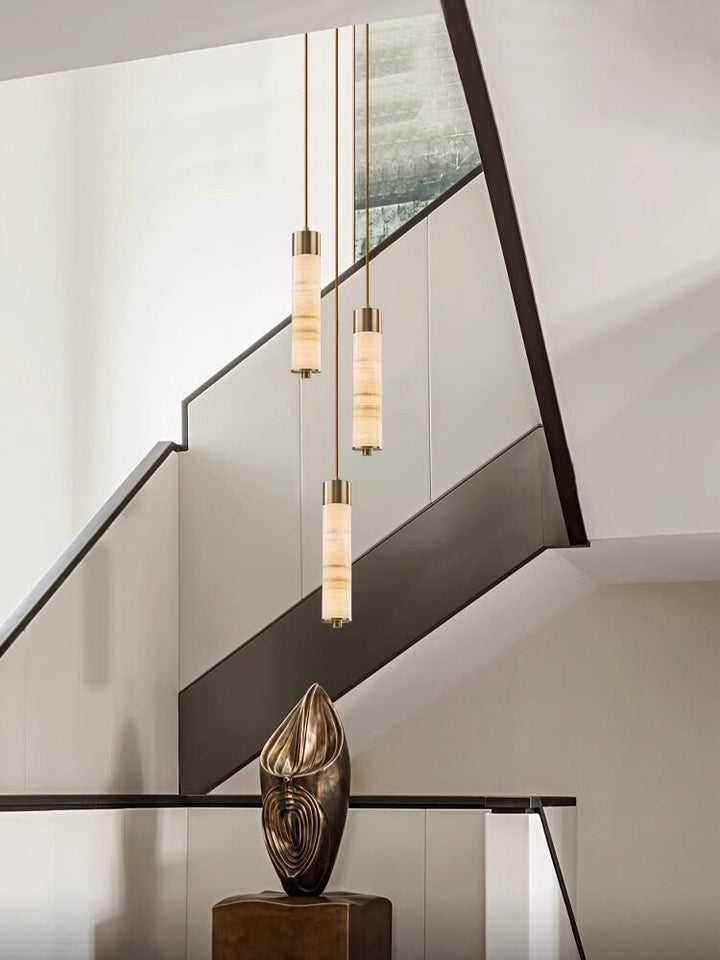 Aveneira lampadario colonna in alabastro