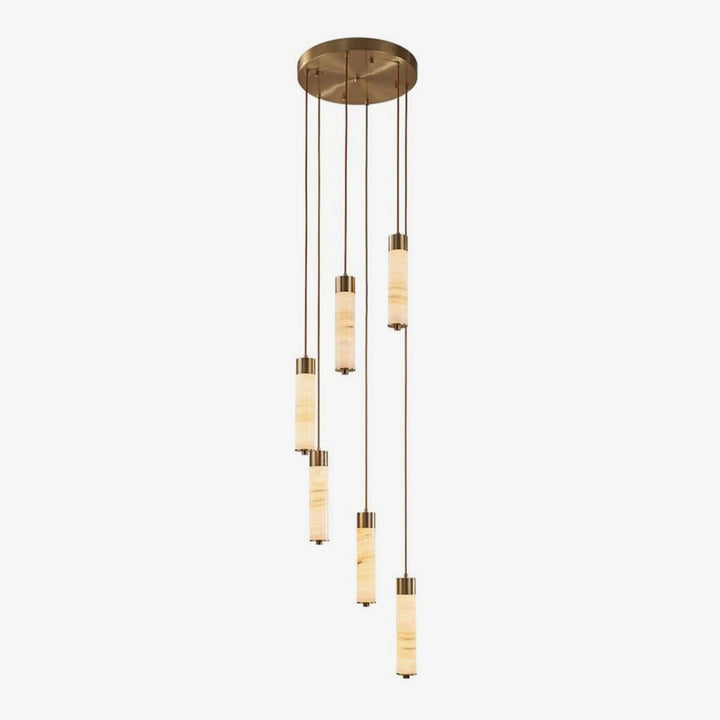 Aveneira lampadario colonna in alabastro