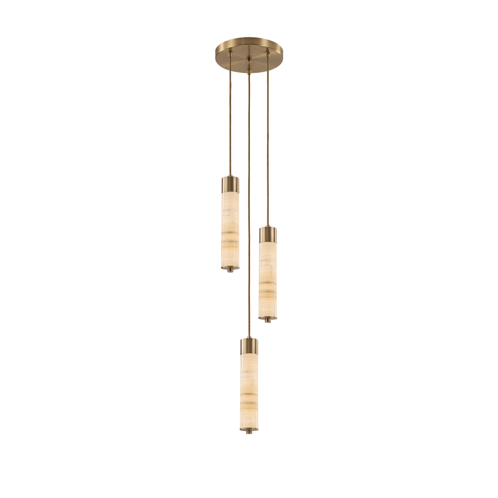 Aveneira lampadario colonna in alabastro