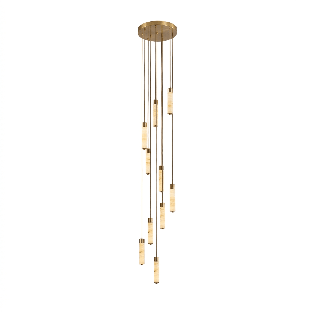 Aveneira lampadario colonna in alabastro