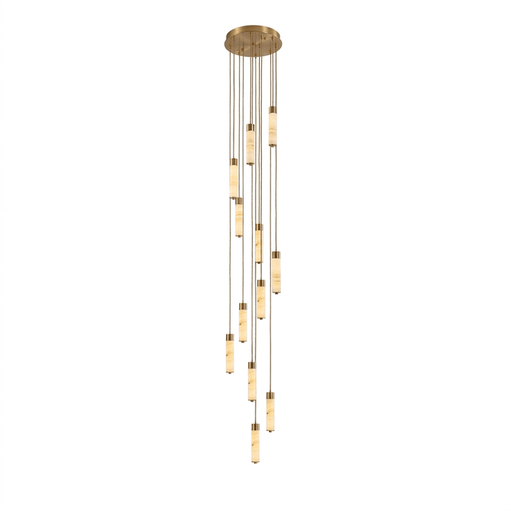 Aveneira lampadario colonna in alabastro