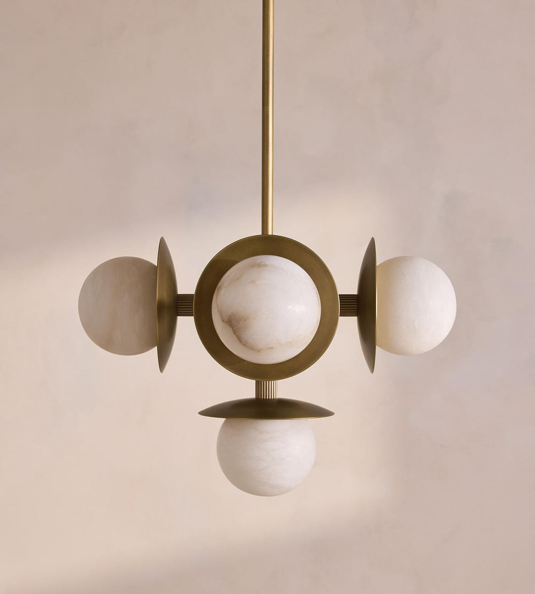 Avenoian lampadario alabastro Orb a globo