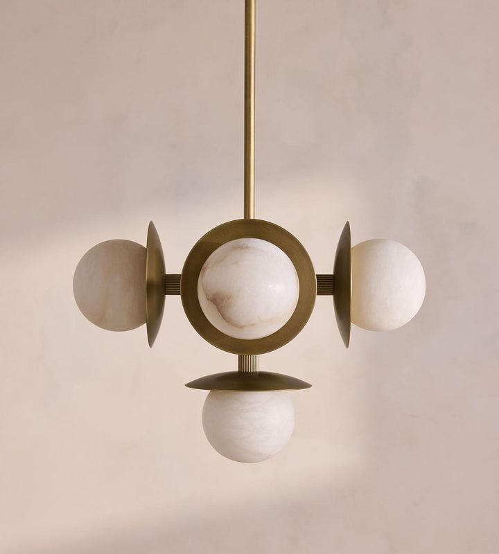 Avenoian lampadario alabastro Orb a globo