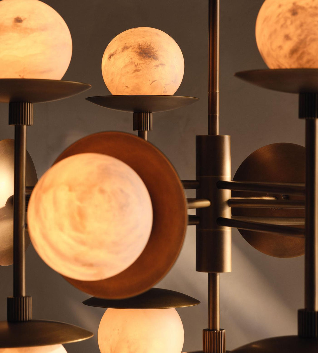 Avenoian lampadario alabastro Orb a globo