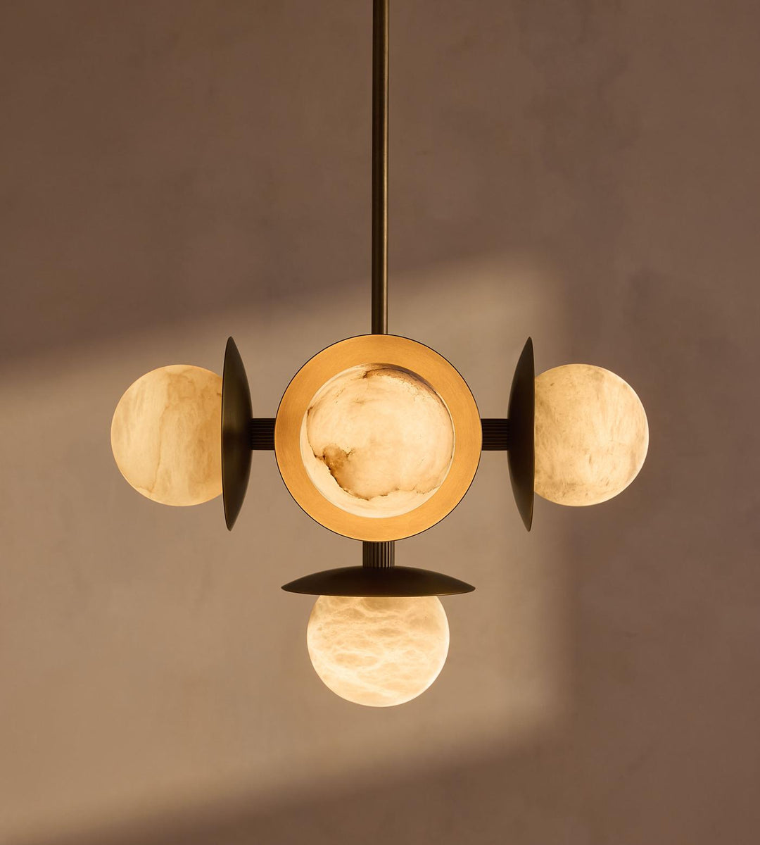 Avenoian lampadario alabastro Orb a globo