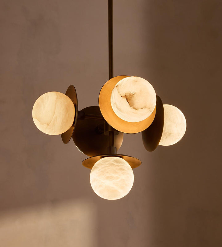 Avenoian lampadario alabastro Orb a globo