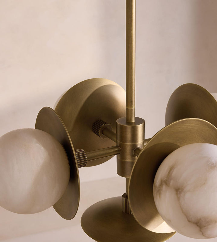 Avenoian lampadario alabastro Orb a globo