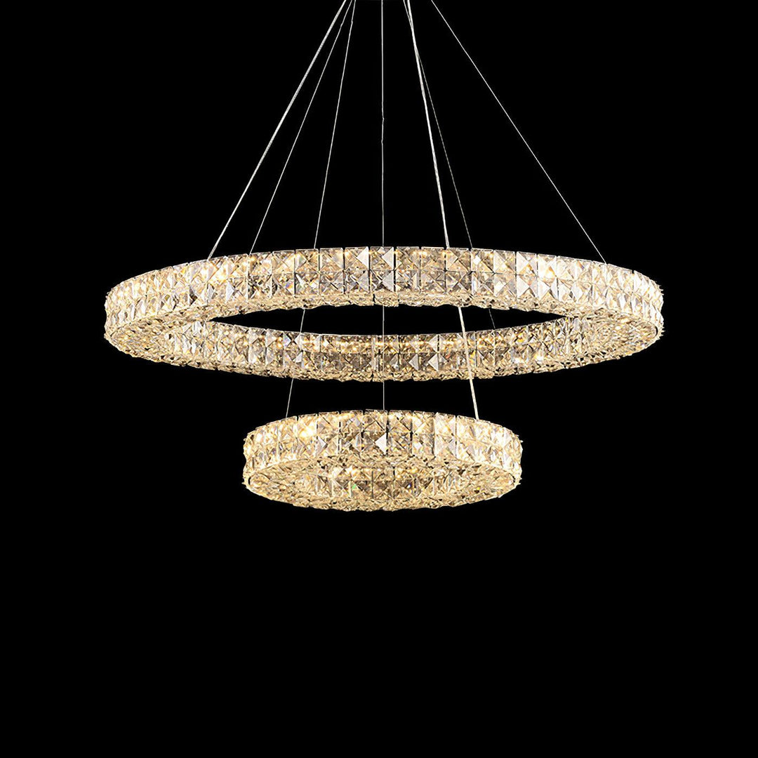 Luxerian lampadario Cristalli Anelli Spiridon Luxe