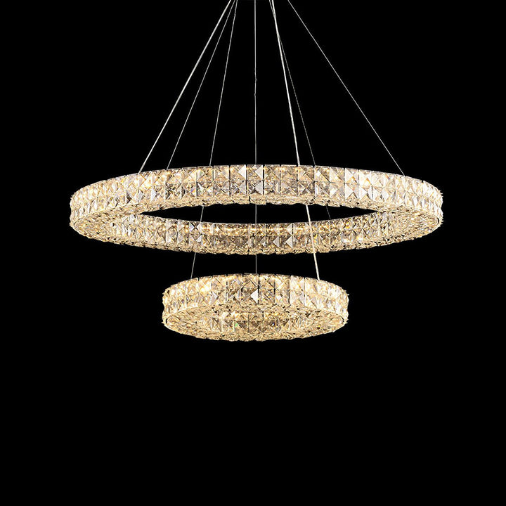 Luxerian lampadario Cristalli Anelli Spiridon Luxe