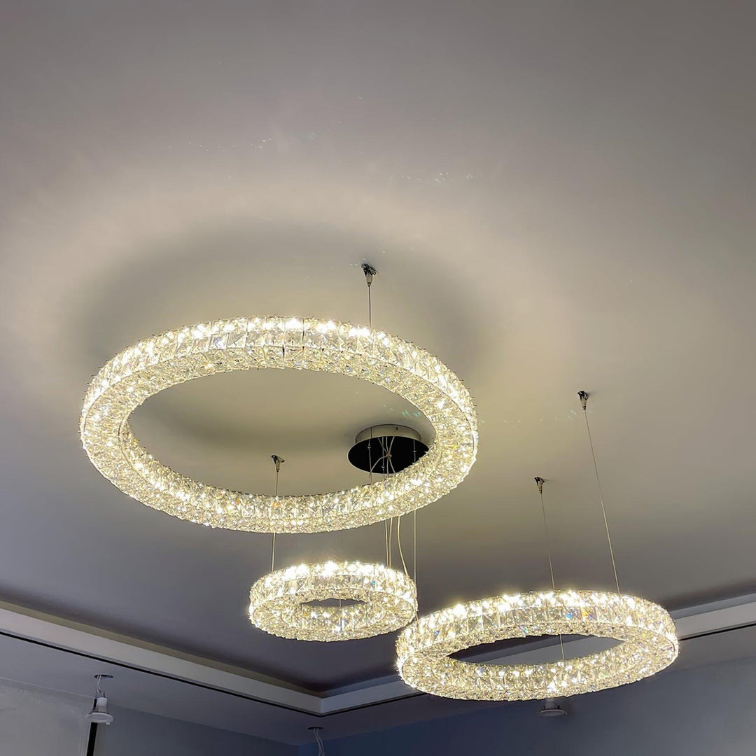 Luxerian lampadario Cristalli Anelli Spiridon Luxe