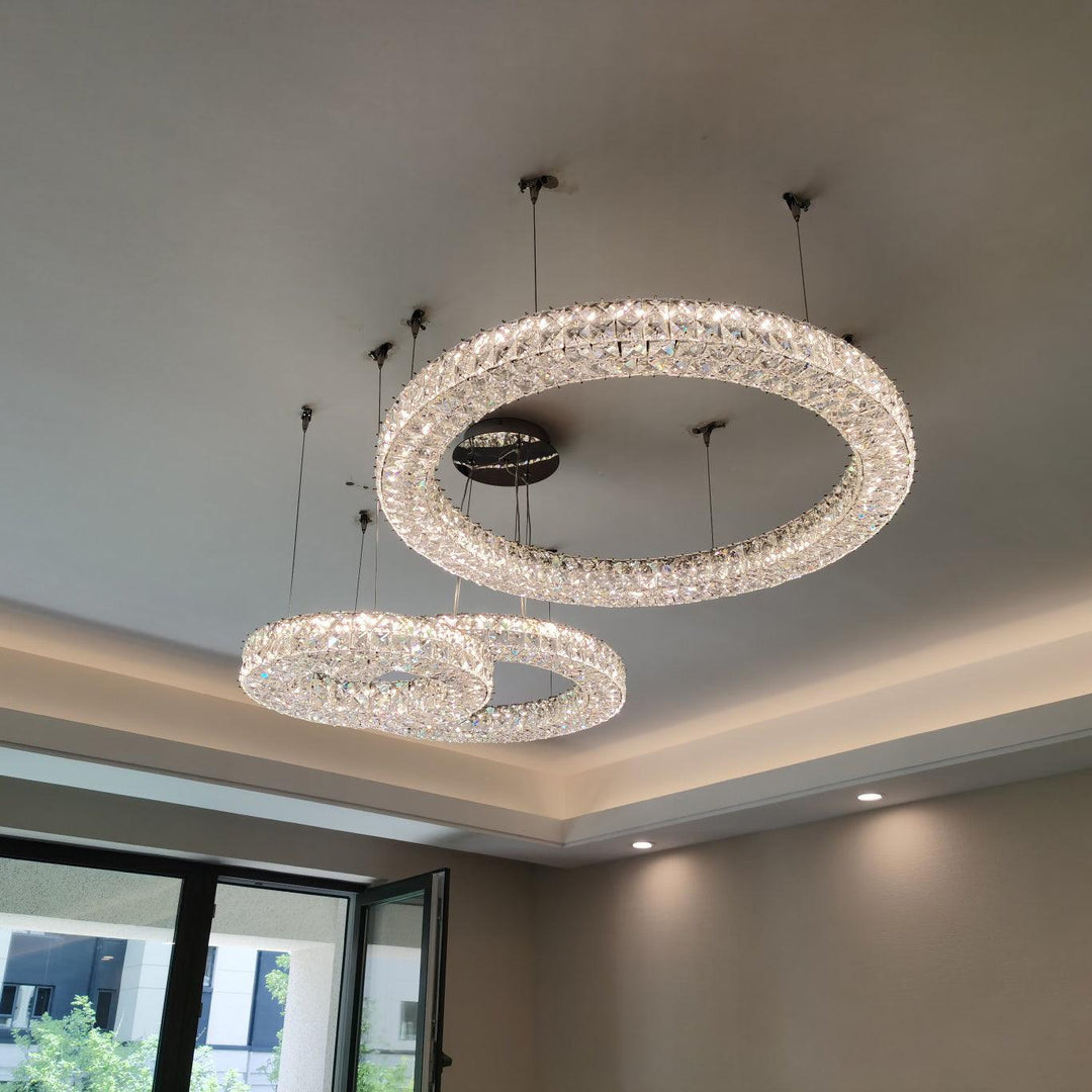 Luxerian lampadario Cristalli Anelli Spiridon Luxe